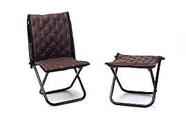 Рибальський стілець без спинки коричневий