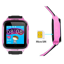 Дитячий розумний смарт-годинник Smart baby watch Q529 GPS з камерою прослуховування для дітей із трекером Рожевий, фото 3