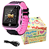 Дитячий розумний смарт-годинник Smart baby watch Q529 GPS з камерою прослуховування для дітей із трекером Рожевий, фото 6