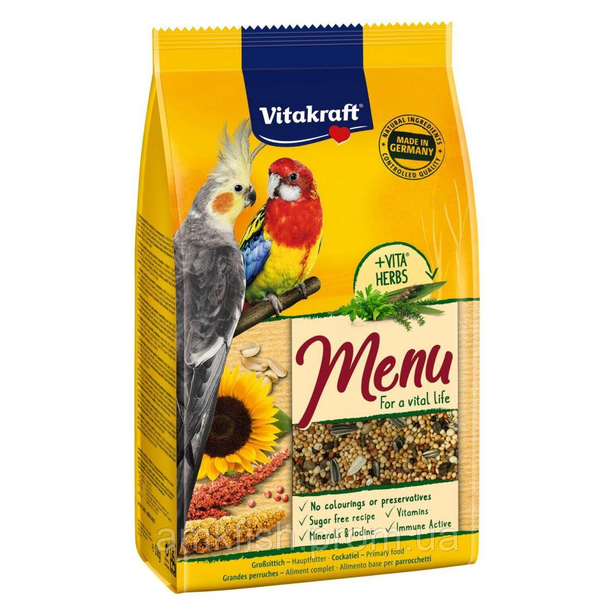 Vitakraft Premium Menu корм для середніх папуг, 1 кг