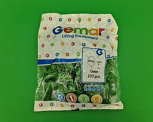 Повітряні кульки пастель зелений 5" (13 см) 100 шт Gemar (1 пач.)