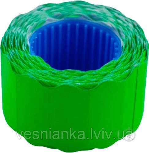 Цінник фігурний 26*12мм, зелений 5 метрів, фото 1
