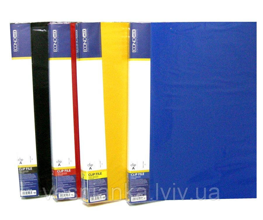 Папка А4 швидкозшивач Сlip A Синя 31207-02 Economix