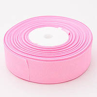 Стрічка репсова 2.5 см насичено Рожева ( рулон 22 метри)