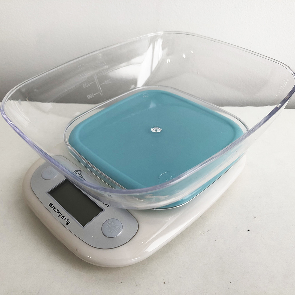 Ваги кухонні DOMOTEC MS-125 Plastic, ваги харчові, кулінарні ваги. Колір: блакитний, фото 1