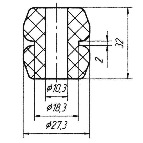 03-20 Втулка переднего стабилизатора крайняя Ford Transit CY, DY, TY, EY; 86VB5K498AA; 1631619 - фото 2 - id-p3719304