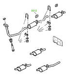 05-12 Кріплення глушника Opel Corsa, Omega-A, Vectra-A; Daewoo Lanos, Nexia, 90108055; 852716, фото 3