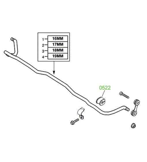 05-22 Втулка заднего стабилизатора (ф внутр. 17) Opel Vectra-C, Signum; 24457385; 444160 - фото 3 - id-p3719345