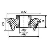 06-04 Сайлентблок переднього важеля зовнішній Audi 100/Avant, A6/S6/Avant quattro, S6; 4А0407181А, фото 2