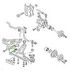 08-00 Сайлентблок передній переднього важеля Audi, Seat, Volkswagen, Skoda; 357407182, фото 3