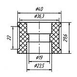 08-04 Втулка стабілізатора Volkswagen T4; 7D0411045, фото 2