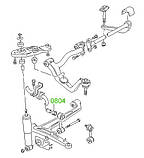 08-04 Втулка стабілізатора Volkswagen T4; 7D0411045, фото 3