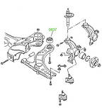 08-37 Сайлентблок переднього важеля задній Skoda, Audi,Volkswagen, Seat; 1J0407181, фото 3