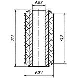 09-04 Втулка задньої ресори передня Fiat Ducato, Talento, Citroen C25, Peugeot J5; 4333710; 513146, фото 2