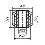 11-02 Втулка стабілізатора Mercedes 208-210, 307D-310D, 407D-410D, Sprinter; U 90 — 2450 L;, фото 2