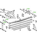 11-04 Втулка ресори передньої і задньої підвіски Mercedes (Transporter, Bus) 206 — 508; 3193240750, фото 3