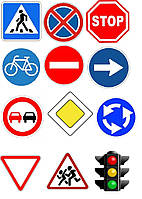Вафельная картинка Дорожные знаки | Съедобные картинки Дорожні знаки | Знаки дороги картинки разные Формат А4