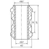 11-41 Сайлентблок ресори Mercedes (Transporter, Truck) 507 D — 814 D/DA/DK; VARIO; 6673200044, фото 3