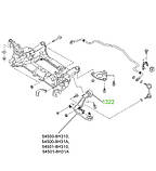 13-22 Сайлентблок задній переднього важеля Nissan X-Trail (T30) 2001-; 545708H300, фото 3
