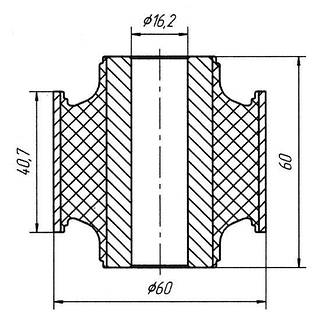 15-01 Сайлентблок продольной тяги задней подвески Mitsubishi