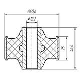 19-17A Сайлентблок переднього важеля задній посилений Chevrolet Aveo (T250), Kalos; 96535088, фото 4