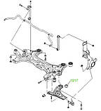 19-17A Сайлентблок переднього важеля задній посилений Chevrolet Aveo (T250), Kalos; 96535088, фото 3