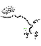 24-04 Втулки стійки стабілізатора Renault Clio, Kangoo, Thalia; 7700799404, фото 3
