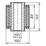 02-13 Сайлентблок поперечного важеля під пружину задньої підвіски зовнішній 12x36,2x36x44 Ford Focus; Mazda 3; 1064128; BP4K28300C, фото 2