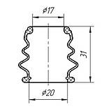 11-58 Пильник направляючої супорта Mercedes 1996-2006, 2006 - VARIO 512 - 814; 0004211463, фото 3