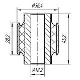 17-29 Сайлентблок заднього поперечного важеля (бумеранг) Mazda 6 GG, GY; GJ6A28450; GP9A28450, фото 2