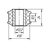 19-24 Сайлентблок рульової тяги Daewoo Lanos; ВАЗ 2110, 2111, 2112; TF69Y03414070; 07846480; 07846481;, фото 2