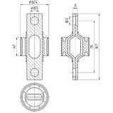 17-40 Сайлентблок поздовжнього важеля задньої підвіски Mazda 6 GG, GY 2002-2007; G26A28200B, фото 2