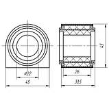 08-53 Втулка переднього стабілізатора d22 Volkswagen, Audi, Skoda, Seat, 2004-; 1K0411303AM; 1K0411303BK;, фото 2
