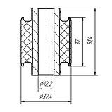17-27 Сайлентблок поперечного важеля (під пружину) задньої підвіски внутрішній/зовнішній Mazda 6 (GG) 2002-2007; G26A28300A, фото 2