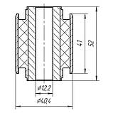 17-36 Сайлентблок поперечного прямого верхнього важеля задньої підвіски зовнішній 12х40,4х41х52 Mazda 6 (GH) 2007-; GS1D28500A, фото 2