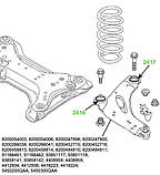 24-17 Сайлентблок переднього важеля задній Renault Trafic; Opel Vivaro; Nissan Primastar; 8200002869; 91166461, фото 3