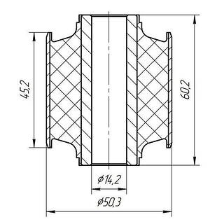14-39A Сайлентблок заднего продольного нижнего рычага Toyota Land
