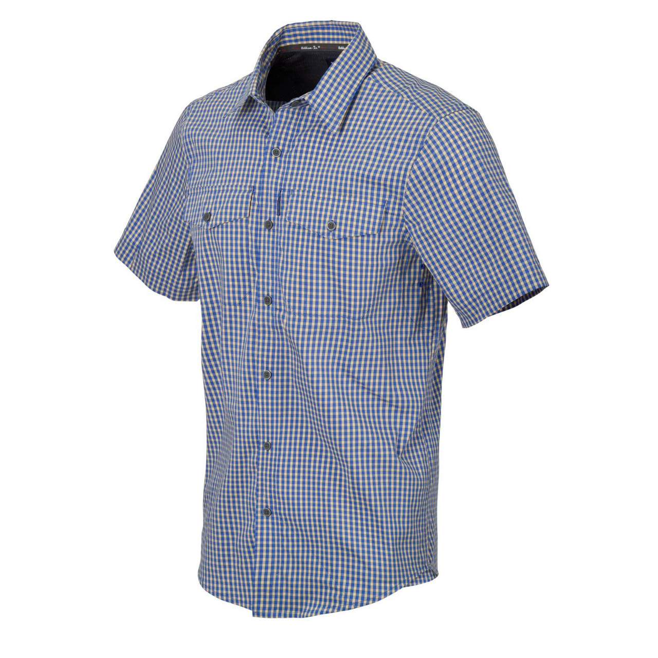 Сорочка з коротким рукавом Helikon-Tex® Covert Concealed Carry Short Sleeve Shirt - Royal Blue Картатий