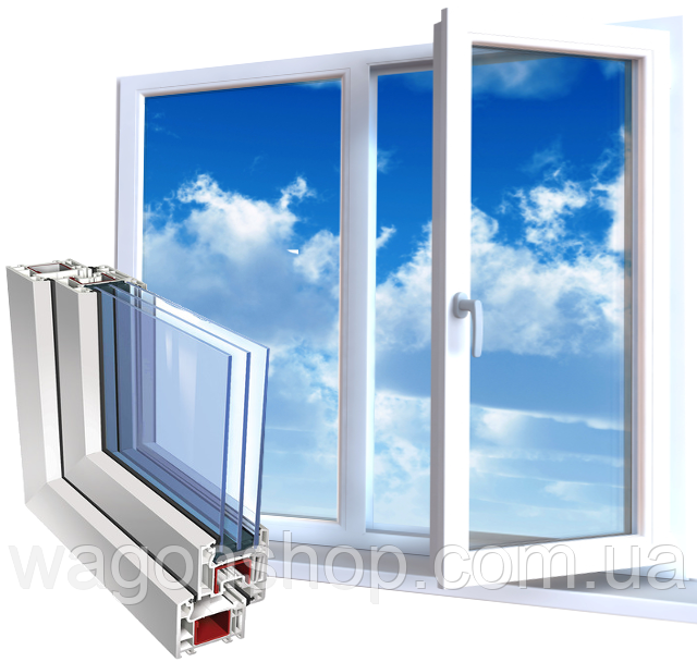 Окно пластиковое WDS 5S купить, заказать ( размер окна 1300*1100) - фото 1 - id-p1365416466