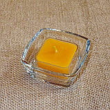 Стильний настільний квадратний скляний підсвічник для квадратних чайних свічок, фото 4