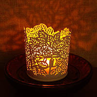 Стильний ажурний підсвічник для чайних та наливних свічок