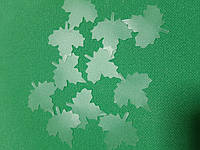 Конфетти, декор кленовые листья прозрачные - в наборе 11шт, пластик, размер 6см