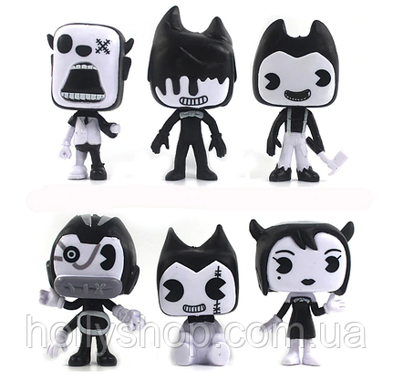 Набір фігурок Бенді та чорнильна машина 6 шт (Bendy and the ink machine), фото 1