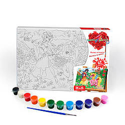 Розпис на полотні Canvas Painting Поні 21*31 см с.6 №1 Danko toys PX-06-01 розмальовка набір для дитячої творчості