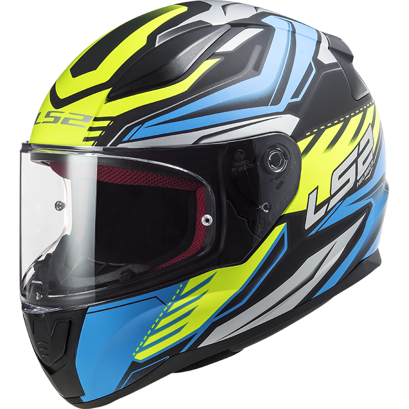 Мотошлем LS2 FF353 Rapid II Gale Matt Black Blue Yellow