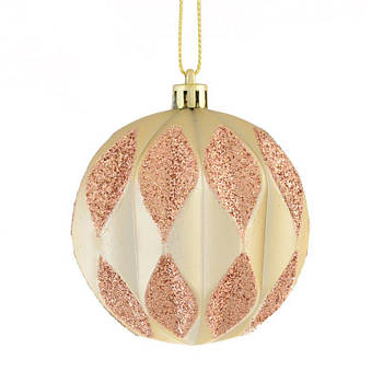 Іграшка новорічна Куля d-8 см "Червоні ромби" 972978 G-Rich