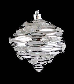 Іграшка новорічна Куля "Кришталь" срібло 972898 G-Rich