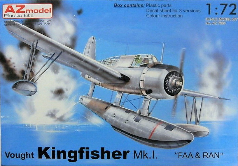 Пластикова модель 1/72 AZ model 7635 американський гідролітак Kingfisher MK.I “FAA&RAAF”, фото 1