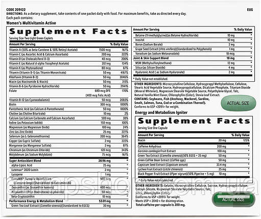 Вітаміни для жінок GNC Women's Vitapak Program Energy and Metabolism 30 порц., фото 3