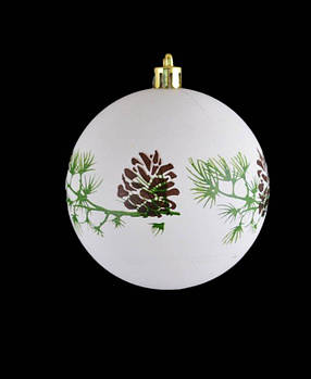 Іграшка новорічна Куля з принтом "Шишка" 972934 G-Rich